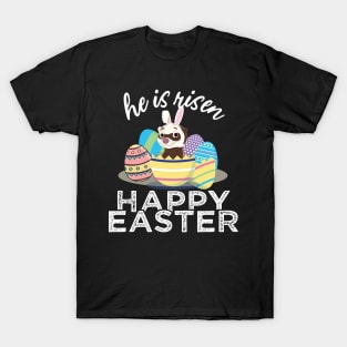 Cute Ferret Bunny Ears Easter Egg Hunt Risen T-Shirt